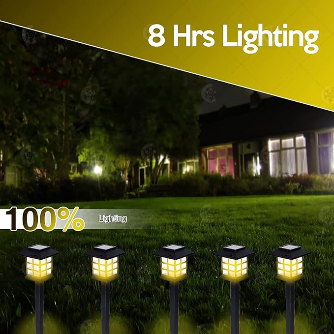 VaygWay 12 Pack Bright Solar Pathway Lights - Premium Quality Waterproof Outdoor Solar Powered Lamp Lights for Garden, Walkway LED Lamp- Perfect for Patio, Lawn, Yard, Driveway, Landscape