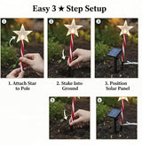 Solar Christmas Pathway Lights - 5 Designs (Star, Snowflake, Santa, Bell), Auto On/Off, Waterproof Warm White LED | Lumora