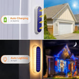 YiLaie Solar Stair Lights Outdoor Waterproof, Stick on Solar Strip Lights Auto ON/Off, Small Step for Outside Dock | Lumora