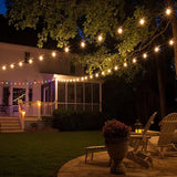 Lightdot 100FT Solar Outdoor String Lights, Waterproof Cafe Patio Lights with Shatterproof LED Bulbs, 2700K Warm | Lumora