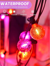 SUNSGNE G40 LED Outdoor Halloween String Lights 25FT Globe String Lights with 27 LED Shatterproof Clear Orange | Lumora