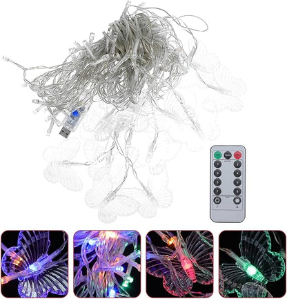 USB Charging Adorable Butterfly String Light with Modes Decorative Wedding and Party Lamp for Home Office Cafe Energy Saving and Easy Installation