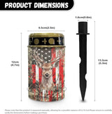 American Flag Deer Cemetery Cross Solar Lights Solar Light Outdoor for Cemetery, LED Waterproof Solar Lights for | Lumora