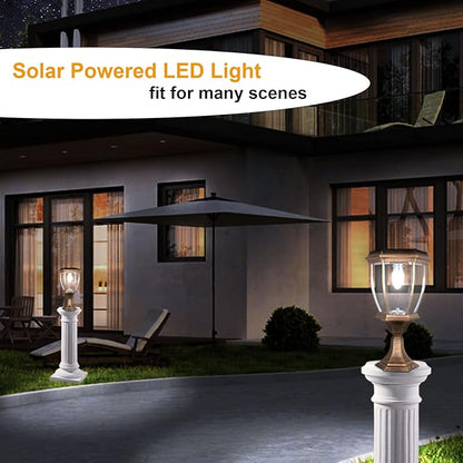 Kendal Large Outdoor Solar Powered LED Light Lamp (Bronze)
