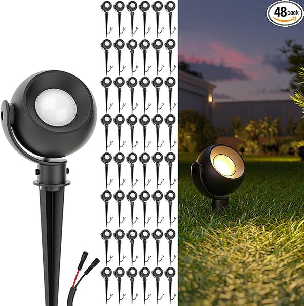 Sunco LED Low Voltage Spotlight Revolver, Sphere Shaped Garden Landscape Lights Outdoor [Luces para Jardin], 4W | Lumora