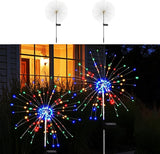 Solar Firework Lights for Outside, 8 Modes RGB Color Changing Fireworks Solar Fairy Light Outdoor for Garden Yard | Lumora