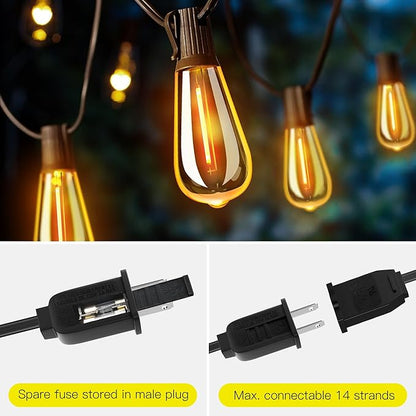 OHLUX Outdoor String Lights 120FT+60FT