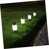 1Pc Solar Power Mini Landscape Lawn Lamp LED Garden Light for Walkway Patio Cylindrical Design Black Silver Outdoor | Lumora