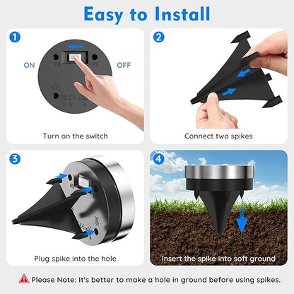 Solar Ground Lights Outdoor, 8 Pack Solar Lights Outdoor Waterproof, Mini Flat Solar-Powered Garden Light, Landscape Lighting for Garden Yard Lawn Pathway Walkway Driveway Backyard Decor, Cold White