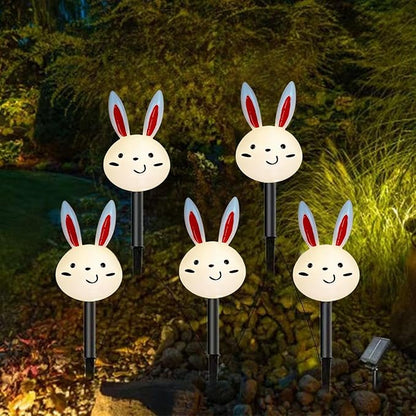 Easter Solar Pathway Lights Outdoor | Waterproof Lighting Carrot Bunny Easter Decor,Yard Solar Lights - for Garden Yard Patio Porch Lawn Walkway Courtyard Landscaping