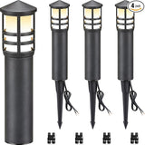 SUNVIE 4-Pack Low Voltage Pathway Lights 3W 3000K 12-24V LED Landscape Bollard Path Lights with Connectors CRI 90+ | Lumora
