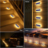 YiLaie Solar Step Lights Outdoor Waterproof, Warm White Solar Stair Lights Outdoor Solar Powered, Small Solar | Lumora