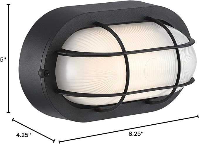 Westinghouse 6113700 Traditional One-Light Dimmable LED Outdoor Wall Light, Textured Black Finish, White Glass | Lumora