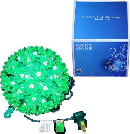 LUCKY SHINE 50 LED Green Starlight Sphere Ball Lights, UL Certified and Commercial Garade 6" Sphere Light, for Indoor and Outdoor Use.