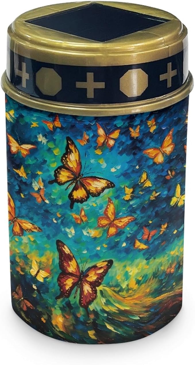 Galaxy Butterfly Solar Lights Outdoor Butterflies Solar Pathway Lights Waterproof Garden Stake Lights for Outside Yard Patio Solar Powered Fairy Lights Flameless Lights,Green