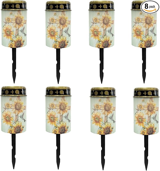 Outdoor Solar Lights Waterproof Grave Cross for Cemetery Solar-Powered Fairy Lights Warm White Flameless Lights LED Lantern Solar Garden Stake Lights Landscape Lighting Spotlights