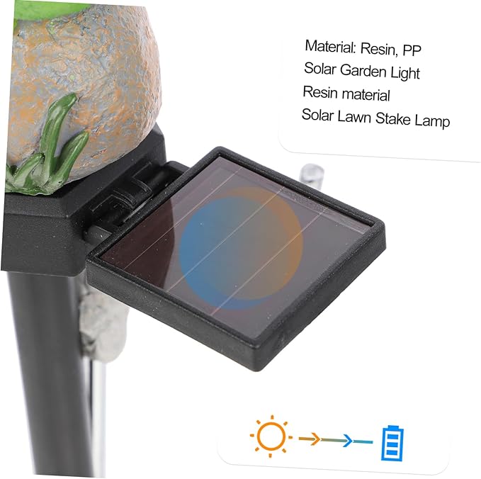 Gadpiparty Decorative Solar Garden Stake Light Frog Theme Outdoor Landscape Energy-Saving Simple Installation Pp Resin Material
