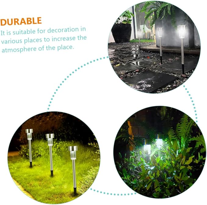 6pcs Solar Garden Lights Outdoor Pathway Lamps Efficient Charging Design for Courtyards Parks and Gardens