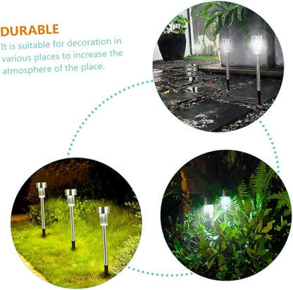 6pcs Solar Garden Lights Outdoor Pathway Lamps Efficient Charging Design for Courtyards Parks and Gardens