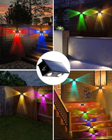 12Pack 3-Side Color Changing Solar Powered Fence Lights Outdoor Decorative LED Waterproof Yard Lamps for Outside | Lumora