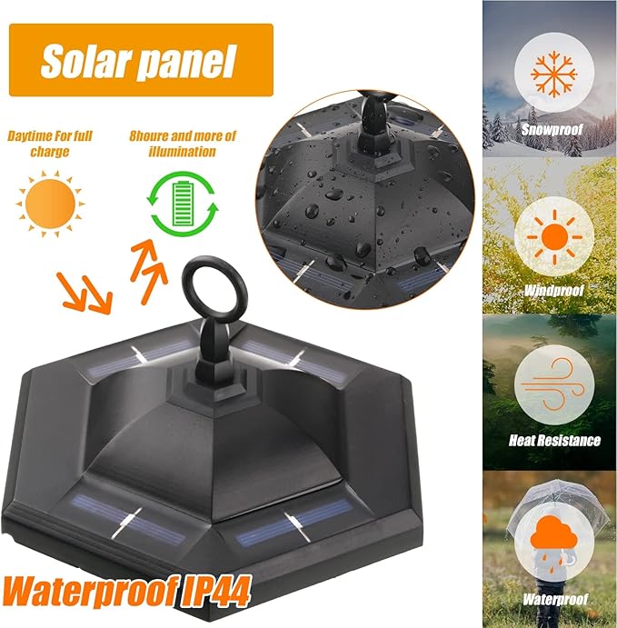 Retisee 6 Pcs 34" Hanging Solar Lantern Lights with Dual Use Shepherd Hooks Outdoor LED Garden Lanterns Decorative Waterproof Pathway Solar Coach Lights for Garden Patio