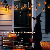 SUNSGNE C7 LED Orange String Lights Outdoor, 25FT Halloween String Lights with 27 LED Orange Lights(2 Spare) for | Lumora