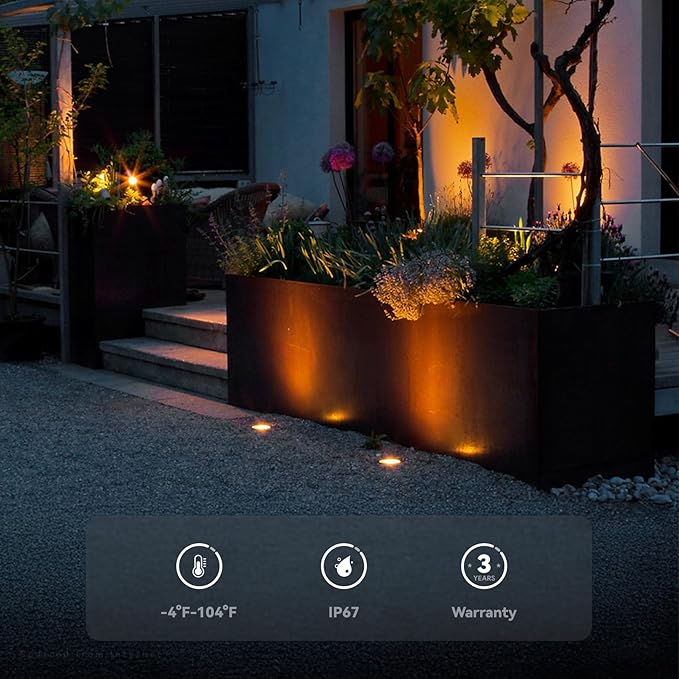 LEONLITE 12-Pack 3W 5CCT Well Lights Landscape LED In Ground, 12-24V AC/DC Low Voltage, CRI90 IP67 Inground Well | Lumora