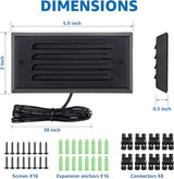 SUNVIE Low Voltage Step Lights 5W LED Step Lights Outdoor 3000k Low Voltage Deck Light with Horizontal Louver | Lumora