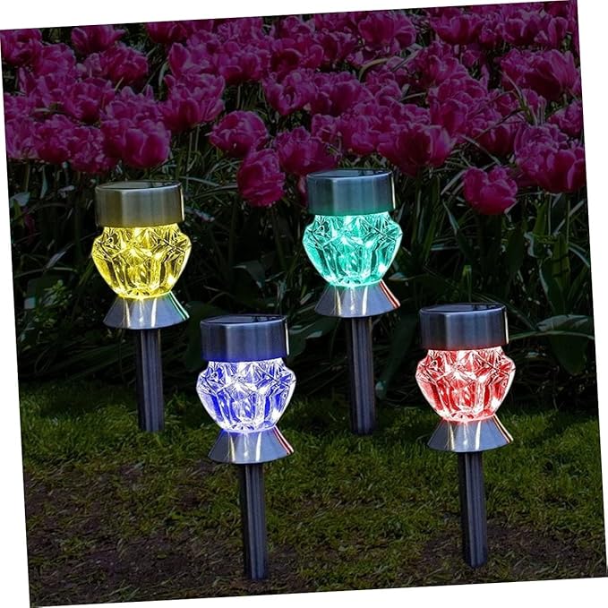 DOITOOL 3sets Shape Solar Lights Outdoor Lawn Lighting for Pathway Garden and Driveway Bright Led Illumination Easy Installation for Daily Use