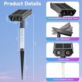 Color Changing Solar Spot Lights Outdoor with PC Light Guide Column, 8 Lighting Modes Christmas Outdoor Spotlight | Lumora