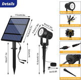T-SUNUS RGB Solar Spot Lights Christmas Outdoor 6-in-1, Color Changing Landscape Spotlights Pond Lighting | Lumora