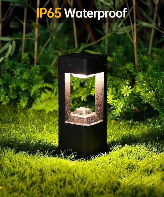 Outdoor Solar Pathway Light 10W LED Solar Landscape Path Light Modern Aluminum Garden Light with IP65 Waterproof External Solar Bollard Lights for Front/Back Door Porch Patio Yard