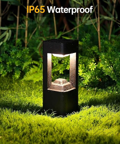 Outdoor Solar Pathway Light 10W LED Solar Landscape Path Light Modern Aluminum Garden Light with IP65 Waterproof External Solar Bollard Lights for Front/Back Door Porch Patio Yard