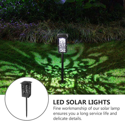 Solar Garden Lights Outdoor Waterproof LED Solar Pathway Lights for Lawn and Patio with Four-Color Decorative Illumination