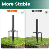 OHLUX 2 Pack 10FT String Light Poles, Outdoor Poles with Fence Brackets for Hanging Lights, Metal Stand for Patio | Lumora