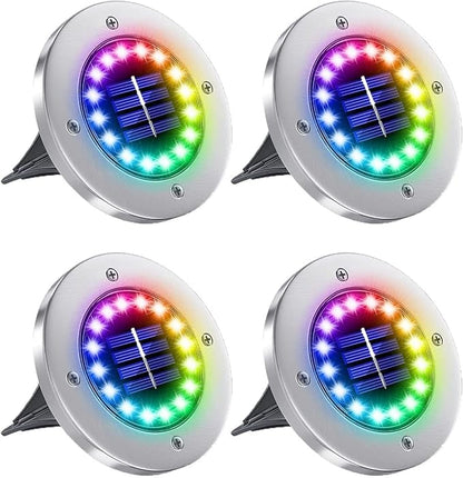 Ulalaza 4pcs Solar Garden Lights Outdoor Color Changing Decorative Ball Solar Lights for Patio/Lawn/Yard/Path/Christmas