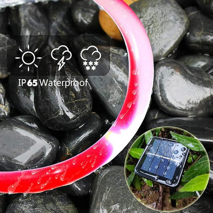 Honche Solar Rope Light 33FT 100L Outdoor Candy Cane Rope Lights Weatherproof for Terrace Tree Fence Patio Garden Yard Home Wedding Birthday Vacation Holiday Christmas Decor(Candy)