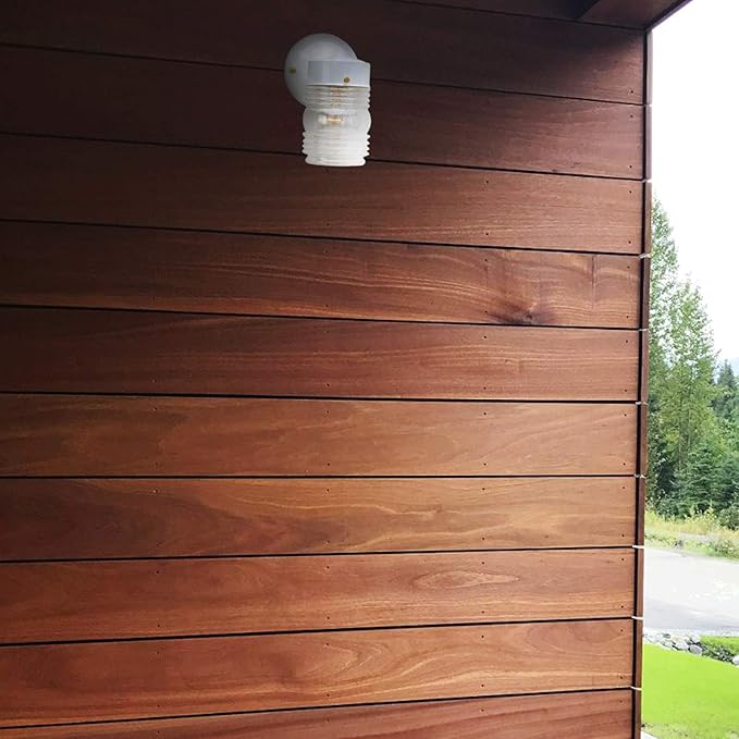 Ciata Outdoor Porch Light House Fixture Wall Mount Light Lantern Sconce, Lantern Sconce Fixture Jelly Jar Outdoor Down Light Fixture Front Porch - White
