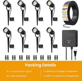 Low Voltage Landscape Lighting Kit, 6W Landscape Lights with Transformer 66FT UL-Listed Wire & Connectors, 3000K | Lumora