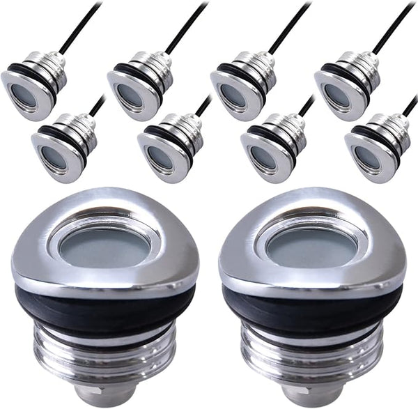 LED Deck Handrail Light 10-Pack, Low Voltage DC 12 Volts Recessed Stair Handrail Lighting,IP68 Waterproof Outdoor | Lumora
