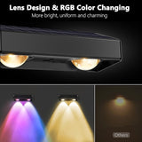 Brizled Solar Fence Lights Outdoor, 8 Pack 9 Colors & 11 Modes - Warm White/Cool White/RGB Color Changing Solar | Lumora