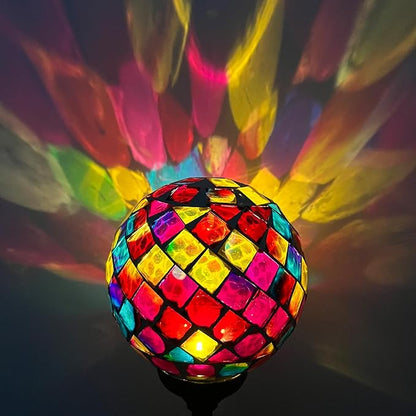 VCUTEKA Solar Garden Lights - Mosaic Solar Lights Outdoor Decor Pathway Light Waterpoof LED Stake Light for Landscape Lawn Patio