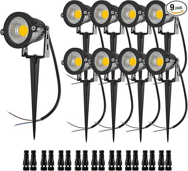 10W Low Voltage Landscape Lights 12V Landscape Lighting with Connectors Warm White Waterproof Outdoor Spotlights | Lumora