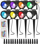RGB Landscape Lights Low Voltage Color Changing LED Landscape Lighting IP66 Waterproof Outdoor Spotlight 5W 12V | Lumora