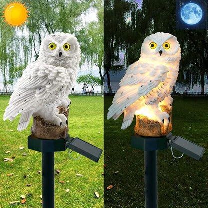 Garden Solar Lights,Owl Shape Waterproof LED Outdoor Lights,Garden Ornaments for Lawn,Pathway,Yard,Driveway,Step and Walkway,Wedding,Party and Patio Decorations(White
