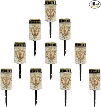 Solar Pathway Lights,Solar Lights Outdoor Waterproof Garden Stake Lights for Outside Yard Patio Solar Cross for Cemetery Landscape Lighting Flameless Warm White Pathway Lights Spotlights