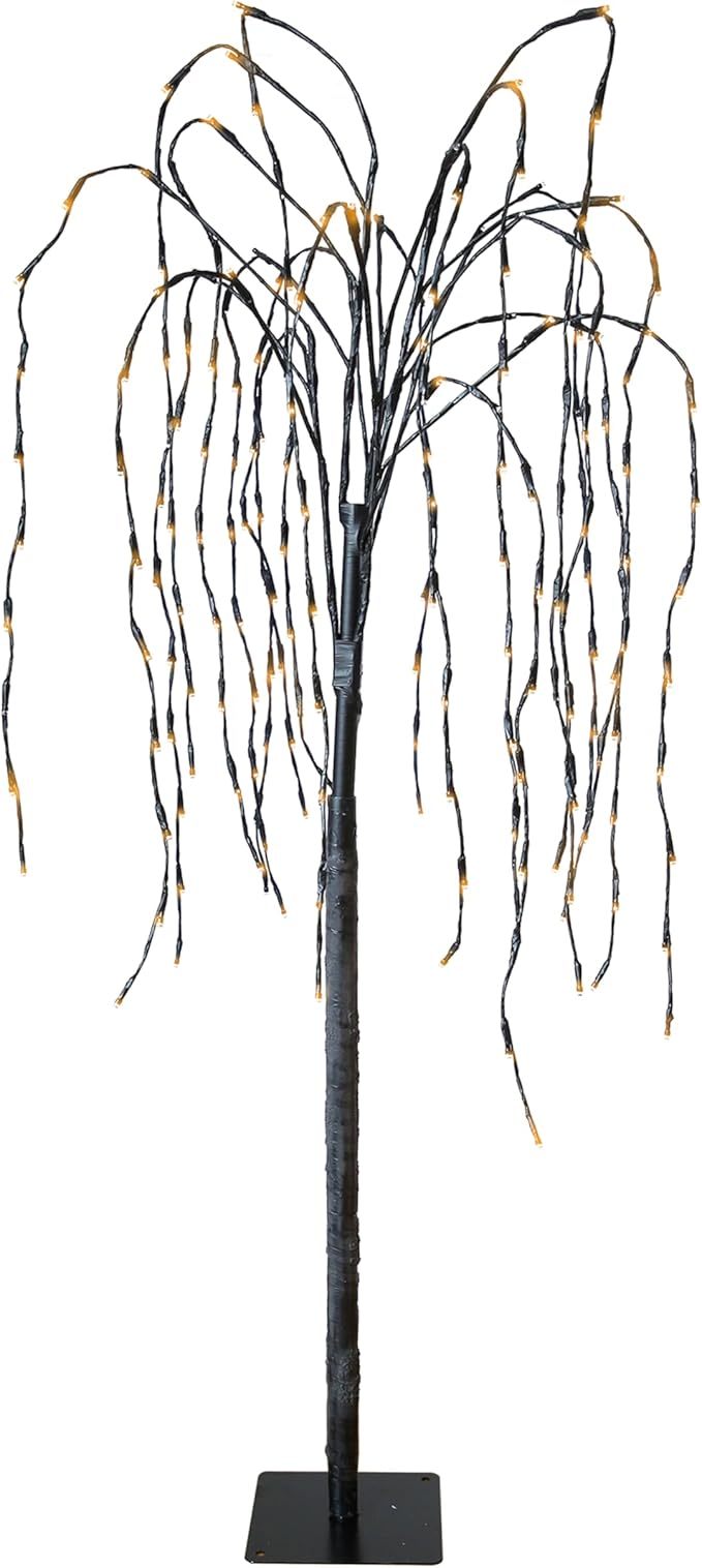 FUCHSUN 4.6 FT 200 LED Solar Lighted Willow Tree Outdoor, Light Up Weeping Willow Tree Garden Pathway Lights | Lumora