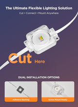 Permanent Outdoor Lights, 100FT 64 Bulbs RGB LED Outdoor String Lights, DIY Scene Mode, IP68 Waterproof Christmas | Lumora