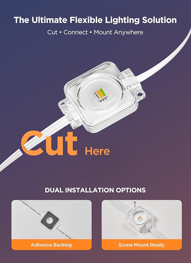 Permanent Outdoor Lights, 200FT with 128 Smart LED Lights, DIY Scene Mode, IP68 Waterproof Christmas Light for | Lumora