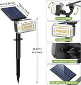 102 LED Solar Spot Lights Outdoor Waterproof IP65, Adjustable Landscape Spotlights, [8 Pack/4 Modes] Auto On/Off | Lumora
